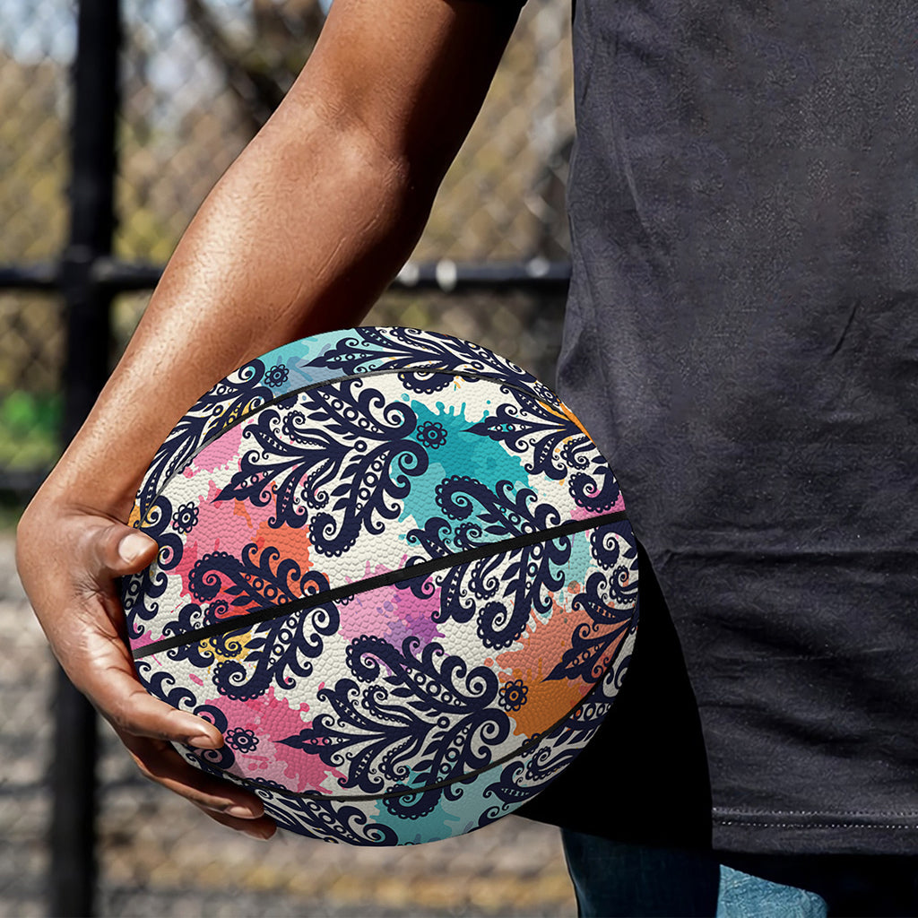 Colorful Damask Pattern Print Basketball