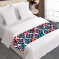 Colorful Damask Pattern Print Bed Runner
