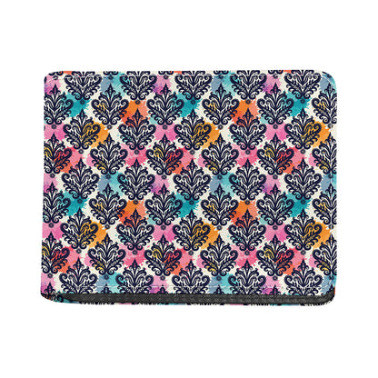 Colorful Damask Pattern Print Bifold Wallet