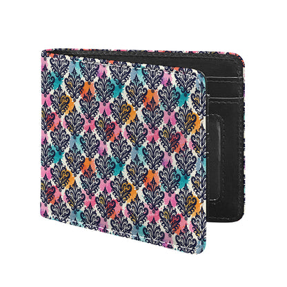 Colorful Damask Pattern Print Bifold Wallet