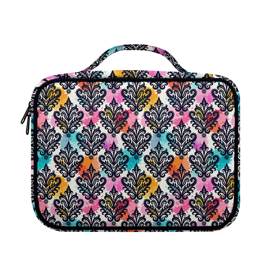 Colorful Damask Pattern Print Briefcase Bible Bag