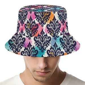 Colorful Damask Pattern Print Bucket Hat