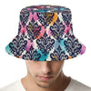 Colorful Damask Pattern Print Bucket Hat