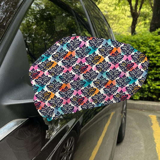 Colorful Damask Pattern Print Car Side Mirror Covers