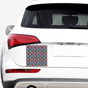 Colorful Damask Pattern Print Car Sticker