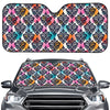 Colorful Damask Pattern Print Car Windshield Sun Shade