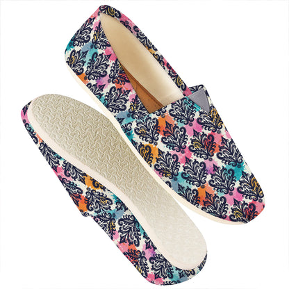 Colorful Damask Pattern Print Casual Shoes