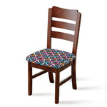 Colorful Damask Pattern Print Chair Cushion Cover