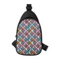 Colorful Damask Pattern Print Sling Bag