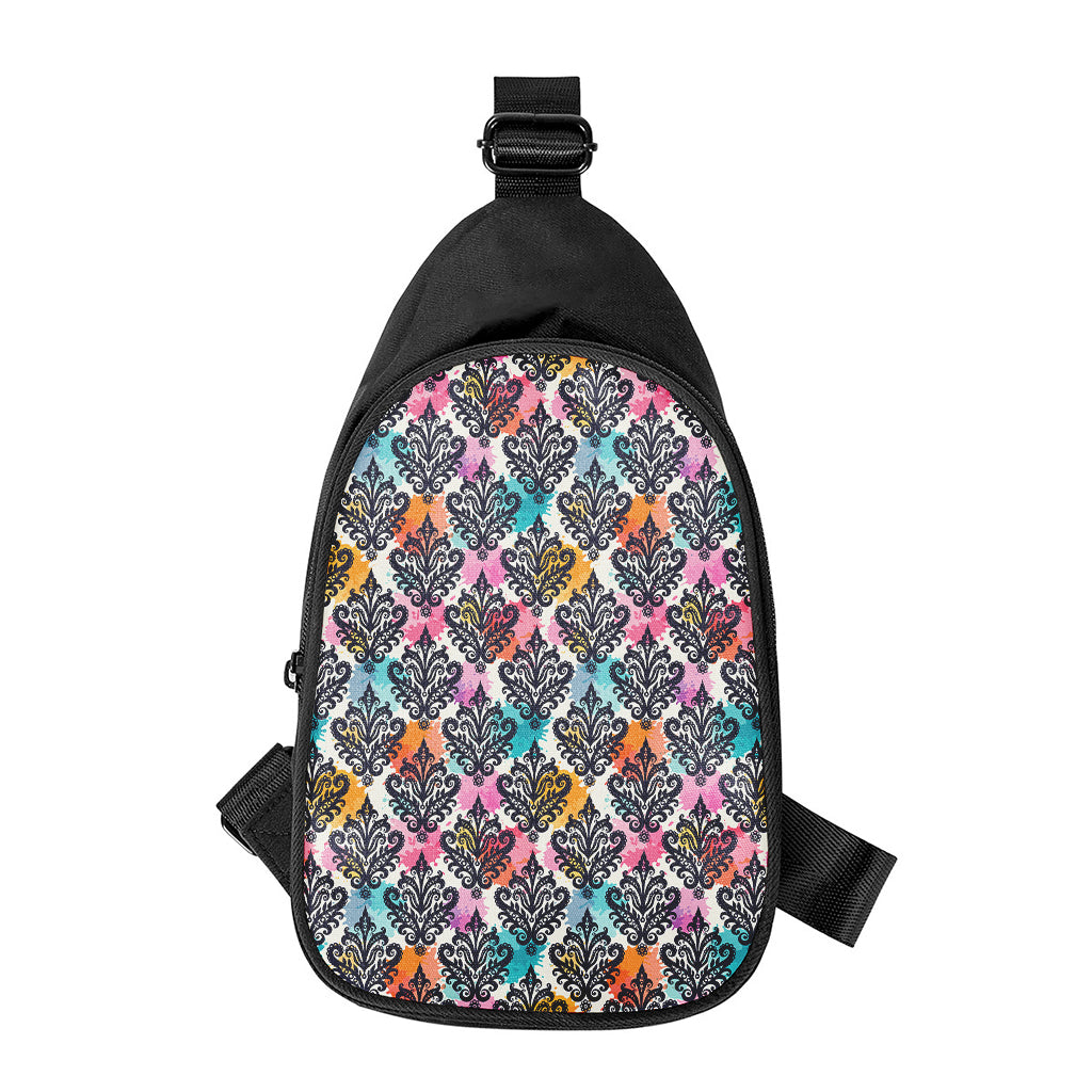 Colorful Damask Pattern Print Chest Bag