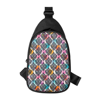 Colorful Damask Pattern Print Chest Bag