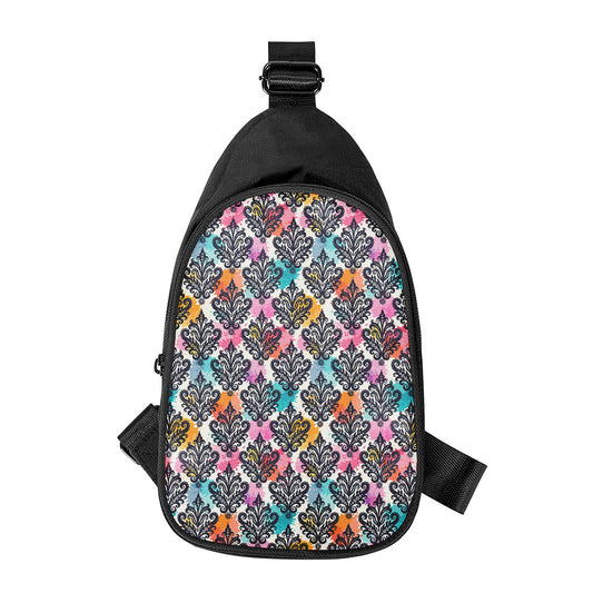 Colorful Damask Pattern Print Chest Bag