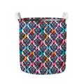 Colorful Damask Pattern Print Collapsible Laundry Basket