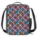 Colorful Damask Pattern Print Crossbody Lunch Bag