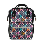 Colorful Damask Pattern Print Diaper Bag