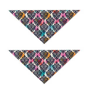 Colorful Damask Pattern Print Dog Bandana