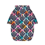 Colorful Damask Pattern Print Dog Zip Up Hoodie