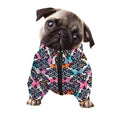 Colorful Damask Pattern Print Dog Zip Up Jacket