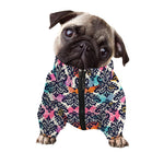 Colorful Damask Pattern Print Dog Zip Up Jacket