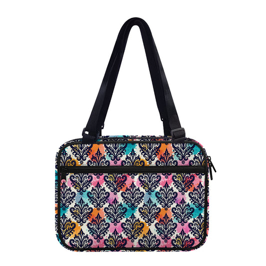 Colorful Damask Pattern Print Double Strap Bible Bag