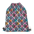 Colorful Damask Pattern Print Drawstring Bag