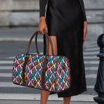 Colorful Damask Pattern Print Duffle Bag