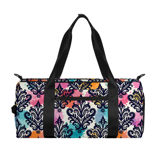 Colorful Damask Pattern Print Gym Bag