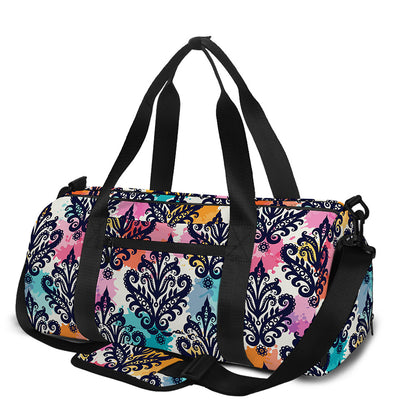 Colorful Damask Pattern Print Gym Bag