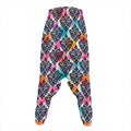 Colorful Damask Pattern Print Hammer Pants