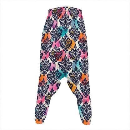 Colorful Damask Pattern Print Hammer Pants