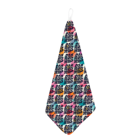 Colorful Damask Pattern Print Hand Towel