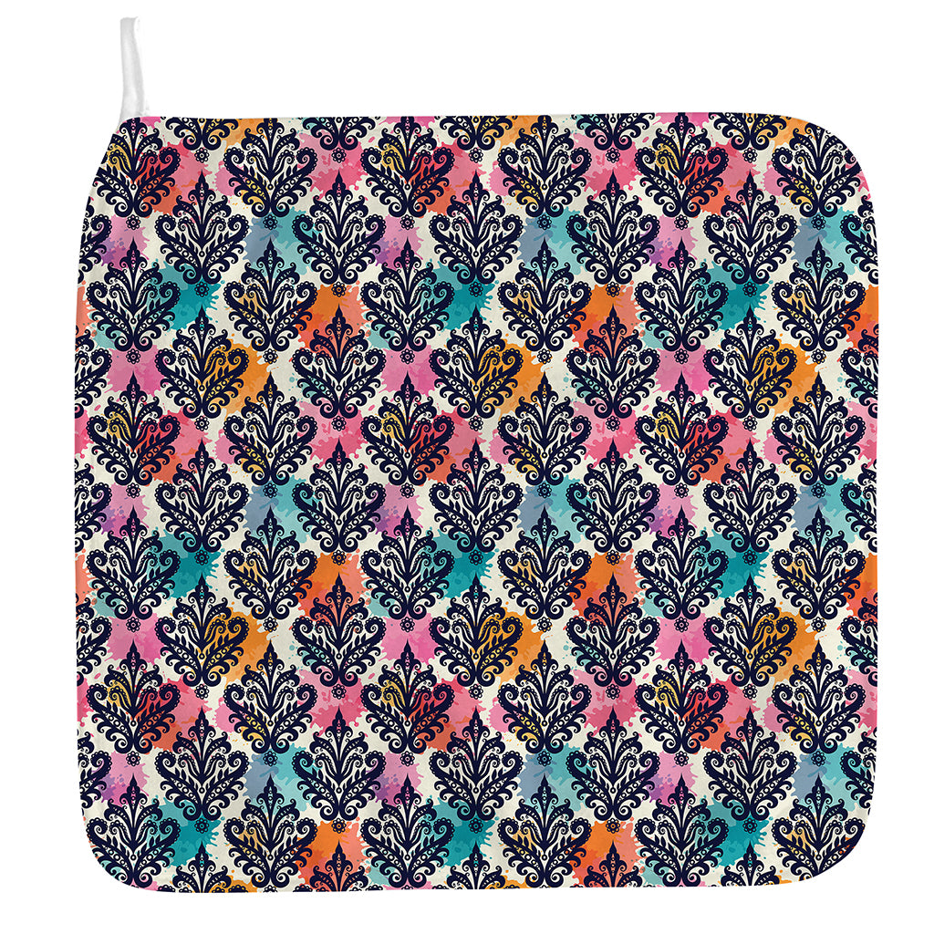 Colorful Damask Pattern Print Hand Towel