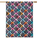 Colorful Damask Pattern Print House Flag