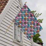Colorful Damask Pattern Print House Flag