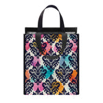 Colorful Damask Pattern Print Insulated Lunch Tote