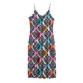Colorful Damask Pattern Print Jersey Midi Cami Dress