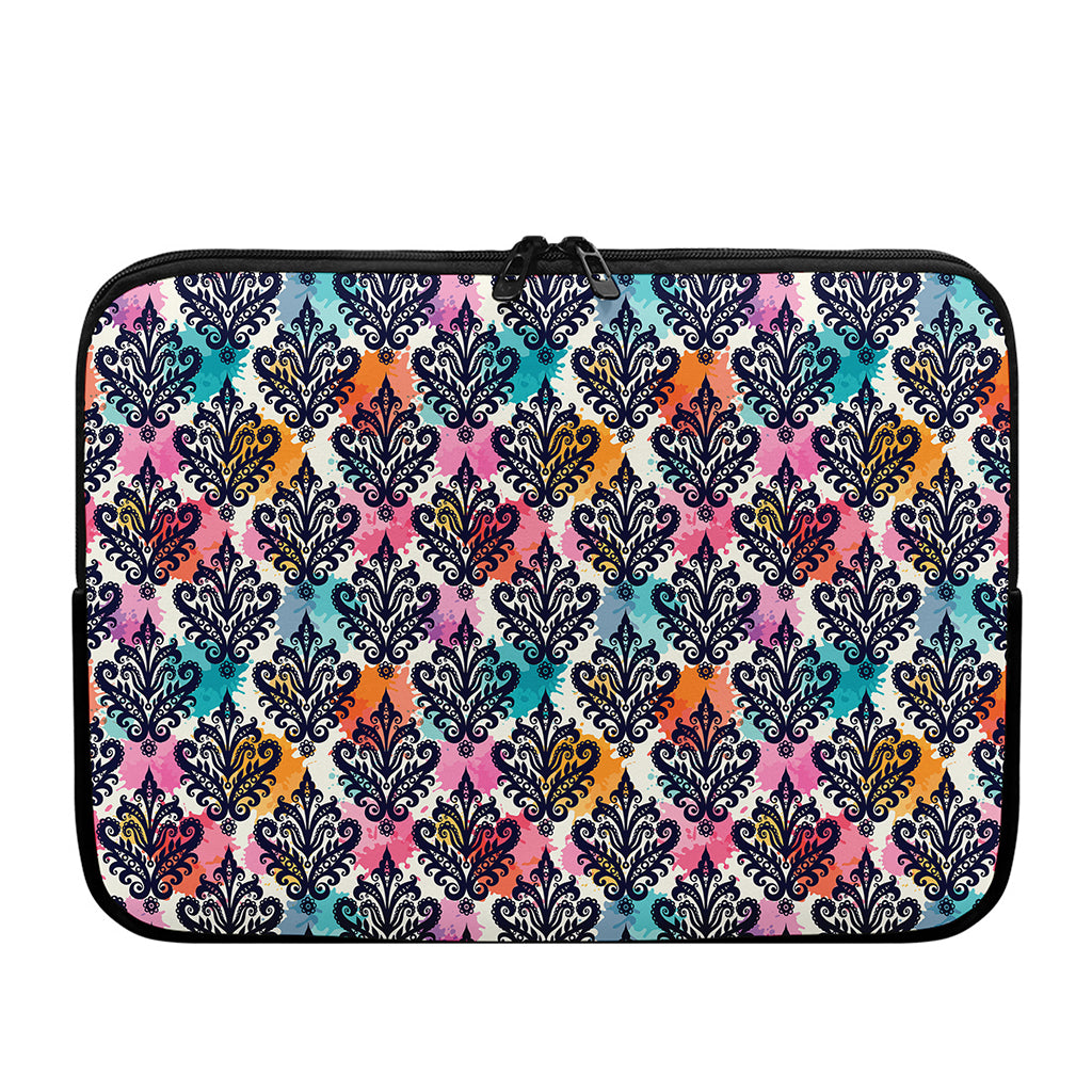 Colorful Damask Pattern Print Laptop Sleeve