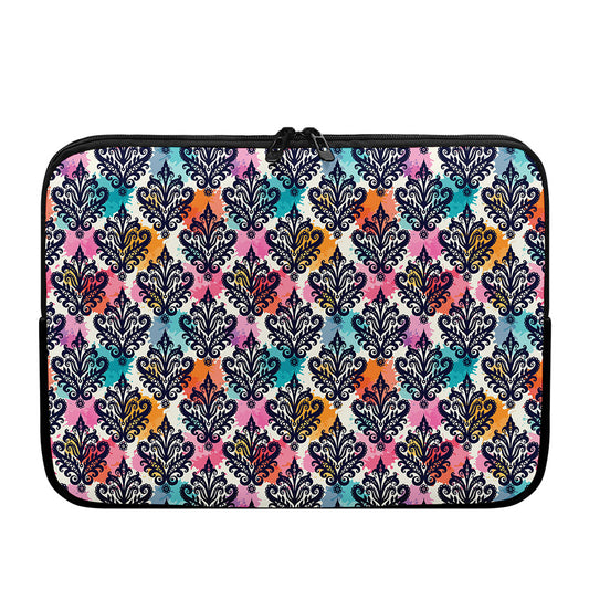 Colorful Damask Pattern Print Laptop Sleeve