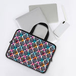 Colorful Damask Pattern Print Laptop Sleeve With Handle