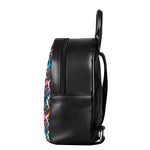 Colorful Damask Pattern Print Leather Backpack