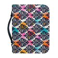 Colorful Damask Pattern Print Leather Bible Cover
