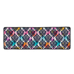 Colorful Damask Pattern Print Long Kitchen Mat