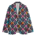 Colorful Damask Pattern Print Men's Blazer