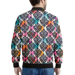 Colorful Damask Pattern Print Men's Bomber Jacket