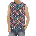 Colorful Damask Pattern Print Men's Fitness Tank Top