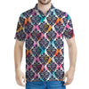 Colorful Damask Pattern Print Men's Polo Shirt