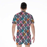 Colorful Damask Pattern Print Men's Rompers
