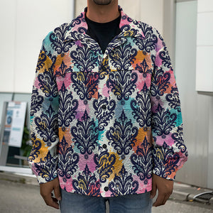 Colorful Damask Pattern Print Men's Shirt Jacket