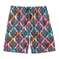 Colorful Damask Pattern Print Men's Swim Trunks