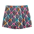 Colorful Damask Pattern Print Mesh Shorts